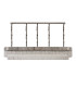 Poland 225 x 40cm Linear Pendant 12 Light E14 Polished Nickel/Clear Sculpted Glass Item Weight: 60kg-4