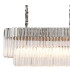 Poland 225 x 40cm Linear Pendant 12 Light E14 Polished Nickel/Clear Sculpted Glass Item Weight: 60kg-5