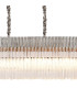 Poland 225 x 40cm Linear Pendant 12 Light E14 Polished Nickel/Clear Sculpted Glass Item Weight: 60kg-7