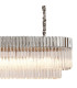 Poland 225 x 40cm Linear Pendant 12 Light E14 Polished Nickel/Clear Sculpted Glass Item Weight: 60kg-8