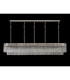 Poland 225 x 40cm Linear Pendant 12 Light E14 Polished Nickel/Clear Sculpted Glass Item Weight: 60kg-9
