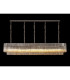 Poland 225 x 40cm Linear Pendant 12 Light E14 Polished Nickel/Cognac Sculpted Glass Item Weight: 60kg-3