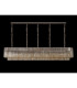 Poland 225 x 40cm Linear Pendant 12 Light E14 Polished Nickel/Cognac Sculpted Glass Item Weight: 60kg-9
