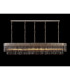 Poland 225 x 40cm Linear Pendant 12 Light E14 Polished Nickel/Smoked Sculpted Glass Item Weight: 60kg-3