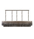 Poland 225 x 40cm Linear Pendant 12 Light E14 Polished Nickel/Smoked Sculpted Glass Item Weight: 60kg-4