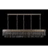 Poland 225 x 40cm Linear Pendant 12 Light E14 Polished Nickel/Smoked Sculpted Glass Item Weight: 60kg-9