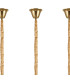 Poland 225 x 40cm Linear Pendant Bell Cup 12 Light E14 Brass/Clear Sculpted Glass Item Weight: 56kg-6