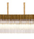 Poland 225 x 40cm Linear Pendant Bell Cup 12 Light E14 Brass/Clear Sculpted Glass Item Weight: 56kg-7