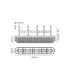 Poland 225 x 40cm Linear Pendant Bell Cup 12 Light E14 Brass/Cognac Sculpted Glass Item Weight: 56kg-2