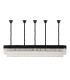 Poland 225 x 40cm Linear Pendant Bell Cup 12 Light E14 Matt Black/Clear Sculpted Glass Item Weight: 56kg-4