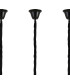 Poland 225 x 40cm Linear Pendant Bell Cup 12 Light E14 Matt Black/Clear Sculpted Glass Item Weight: 56kg-6