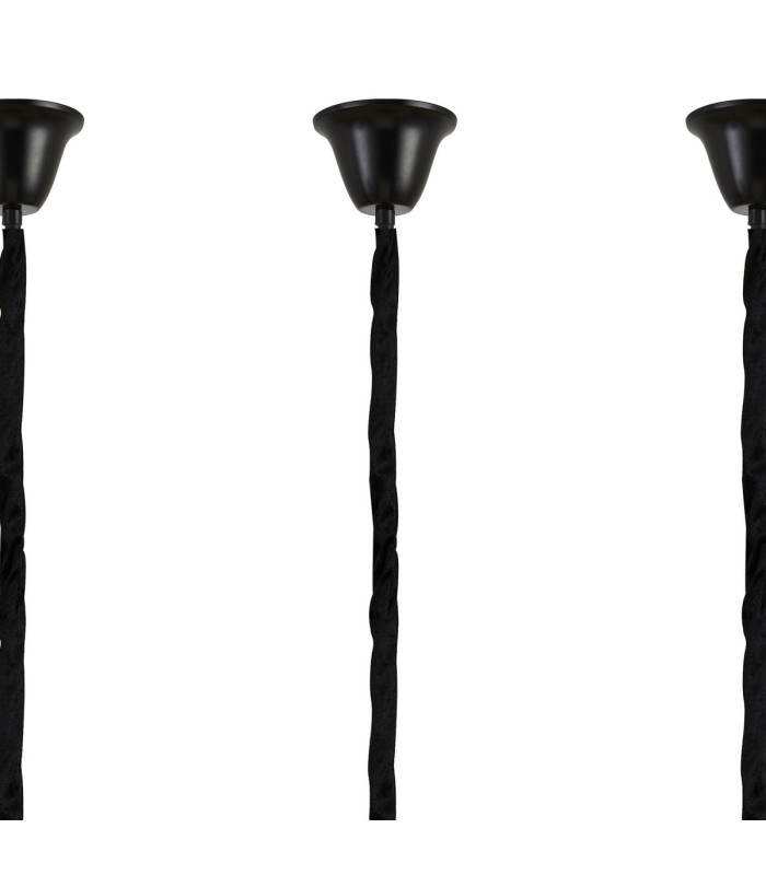 Poland 225 x 40cm Linear Pendant Bell Cup 12 Light E14 Matt Black/Clear Sculpted Glass Item Weight: 56kg-6