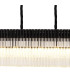 Poland 225 x 40cm Linear Pendant Bell Cup 12 Light E14 Matt Black/Clear Sculpted Glass Item Weight: 56kg-7