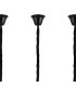Poland 225 x 40cm Linear Pendant Bell Cup 12 Light E14 Matt Black/Cognac Sculpted Glass Item Weight: 56kg-6