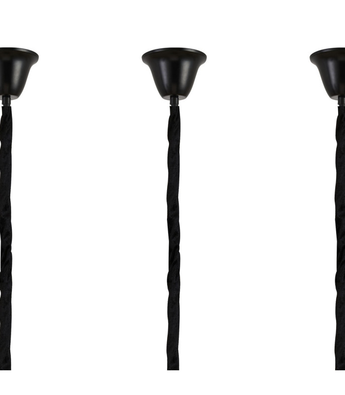 Poland 225 x 40cm Linear Pendant Bell Cup 12 Light E14 Matt Black/Smoked Sculpted Glass Item Weight: 56kg-6