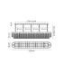 Poland 250 x 40cm Linear Pendant 13 Light E14 Brass/Clear Sculpted Glass Item Weight: 67kg-2