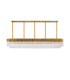 Poland 250 x 40cm Linear Pendant 13 Light E14 Brass/Clear Sculpted Glass Item Weight: 67kg-4