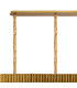 Poland 250 x 40cm Linear Pendant 13 Light E14 Brass/Clear Sculpted Glass Item Weight: 67kg-6