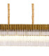 Poland 250 x 40cm Linear Pendant 13 Light E14 Brass/Clear Sculpted Glass Item Weight: 67kg-7