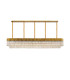 Poland 250 x 40cm Linear Pendant 13 Light E14 Brass/Cognac Sculpted Glass Item Weight: 67kg-4