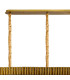 Poland 250 x 40cm Linear Pendant 13 Light E14 Brass/Smoked Sculpted Glass Item Weight: 67kg-6