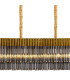 Poland 250 x 40cm Linear Pendant 13 Light E14 Brass/Smoked Sculpted Glass Item Weight: 67kg-7