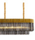 Poland 250 x 40cm Linear Pendant 13 Light E14 Brass/Smoked Sculpted Glass Item Weight: 67kg-8