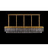 Poland 250 x 40cm Linear Pendant 13 Light E14 Brass/Smoked Sculpted Glass Item Weight: 67kg-9