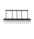Poland 250 x 40cm Linear Pendant 13 Light E14 Matt Black/Clear Sculpted Glass Item Weight: 67kg-4