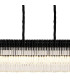 Poland 250 x 40cm Linear Pendant 13 Light E14 Matt Black/Clear Sculpted Glass Item Weight: 67kg-7