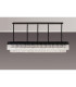 Poland 250 x 40cm Linear Pendant 13 Light E14 Matt Black/Clear Sculpted Glass Item Weight: 67kg-9