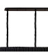 Poland 250 x 40cm Linear Pendant 13 Light E14 Matt Black/Cognac Sculpted Glass Item Weight: 67kg-6