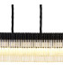 Poland 250 x 40cm Linear Pendant 13 Light E14 Matt Black/Cognac Sculpted Glass Item Weight: 67kg-7