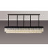 Poland 250 x 40cm Linear Pendant 13 Light E14 Matt Black/Cognac Sculpted Glass Item Weight: 67kg-9