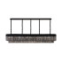Poland 250 x 40cm Linear Pendant 13 Light E14 Matt Black/Smoked Sculpted Glass Item Weight: 67kg-4