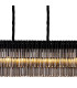 Poland 250 x 40cm Linear Pendant 13 Light E14 Matt Black/Smoked Sculpted Glass Item Weight: 67kg-7