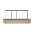 Poland 250 x 40cm Linear Pendant 13 Light E14 Polished Nickel/Cognac Sculpted Glass Item Weight: 67kg-4