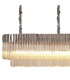 Poland 250 x 40cm Linear Pendant 13 Light E14 Polished Nickel/Cognac Sculpted Glass Item Weight: 67kg-5