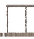 Poland 250 x 40cm Linear Pendant 13 Light E14 Polished Nickel/Cognac Sculpted Glass Item Weight: 67kg-6