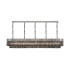 Poland 250 x 40cm Linear Pendant 13 Light E14 Polished Nickel/Smoked Sculpted Glass Item Weight: 67kg-1
