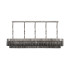 Poland 250 x 40cm Linear Pendant 13 Light E14 Polished Nickel/Smoked Sculpted Glass Item Weight: 67kg-4