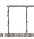 Poland 250 x 40cm Linear Pendant 13 Light E14 Polished Nickel/Smoked Sculpted Glass Item Weight: 67kg-6
