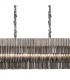 Poland 250 x 40cm Linear Pendant 13 Light E14 Polished Nickel/Smoked Sculpted Glass Item Weight: 67kg-7