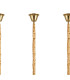 Poland 250 x 40cm Linear Pendant Bell Cup 13 Light E14 Brass/Clear Sculpted Glass Item Weight: 61kg-6
