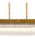 Poland 250 x 40cm Linear Pendant Bell Cup 13 Light E14 Brass/Clear Sculpted Glass Item Weight: 61kg-7