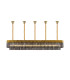Poland 250 x 40cm Linear Pendant Bell Cup 13 Light E14 Brass/Smoked Sculpted Glass Item Weight: 61kg-1