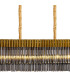 Poland 250 x 40cm Linear Pendant Bell Cup 13 Light E14 Brass/Smoked Sculpted Glass Item Weight: 61kg-7