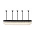 Poland 250 x 40cm Linear Pendant Bell Cup 13 Light E14 Matt Black/Clear Sculpted Glass Item Weight: 61kg-1