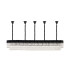 Poland 250 x 40cm Linear Pendant Bell Cup 13 Light E14 Matt Black/Clear Sculpted Glass Item Weight: 61kg-4