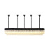 Poland 250 x 40cm Linear Pendant Bell Cup 13 Light E14 Matt Black/Cognac Sculpted Glass Item Weight: 61kg-1